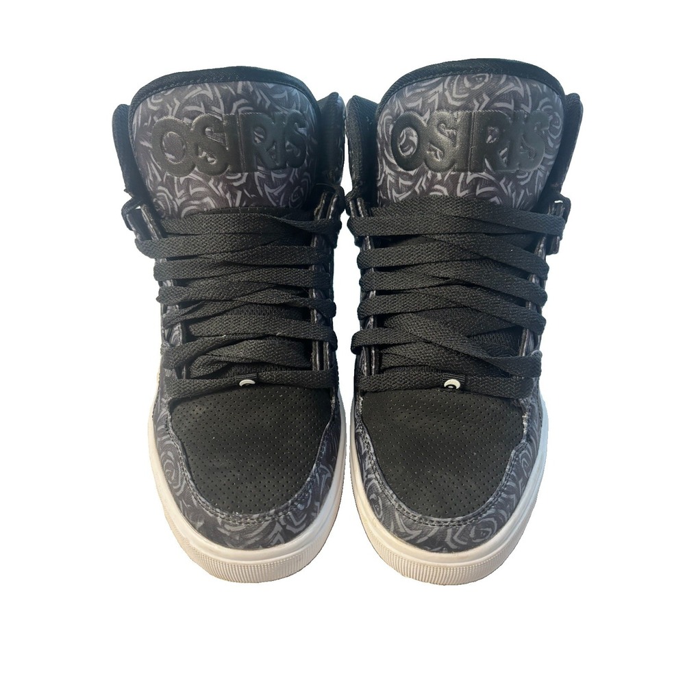 Osiris NYC 83 Vulc Skate Shoes Mens 10 Black Gray Money Rose High Top Sneakers